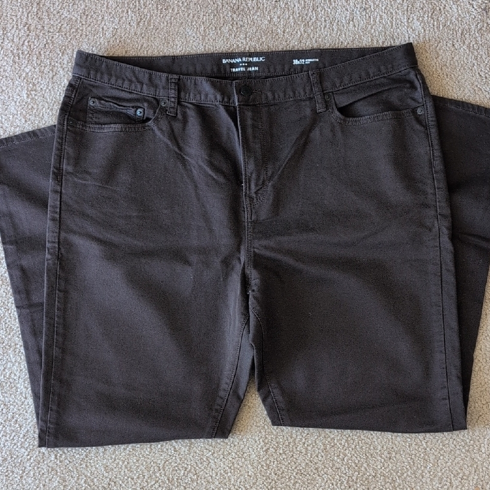 Banana Republic Travel Jean in Rich Brown 38x32